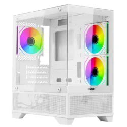 Noua case matx-tower no psu flow fh100 3fan argb f&s glass