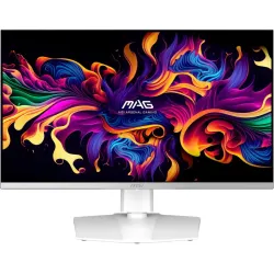 Msi mag 272qpwde qd-oled x28 monitor pc 67,3 cm (26.5\) 2560 x 1440 pixel wide quad hd bianco
