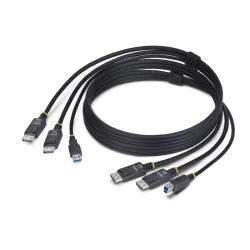StarTech.com Cavo KVM con doppia porta DisplayPort e USB 5 Gbps da 1,8m, 4K 60 H
