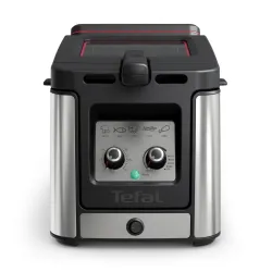 Tefal clear duo fr600d singolo 0,65 l indipendente 2000 w friggitrice nero, acciaio inox