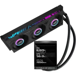 Asus rog strix lc iv 360 argb lcd cpu liquid cooler display lcd intel 1851/1700 amd am5/am4