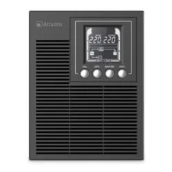 Atlantis a03-op1002xln ups online 88% piu` silenzioso gruppo di continuita` server doppia conversione onda sinusoidale pura 1000va 700w, ventola low noise gelid 23,6 dba,usb,2 schuko + 1 iec, 2x12v-9ah