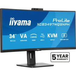 Iiyama prolite xcb3497wqsnph-b1 monitor pc 86,4 cm (34\) 3440 x 1440 pixel ultrawide quad hd led nero