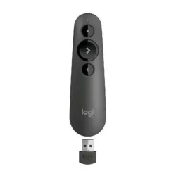 Logitech r500s puntatore telecomando laser wireless bluetooth compatibilita universale raggio azione 20 mt 3 pulsanti grey