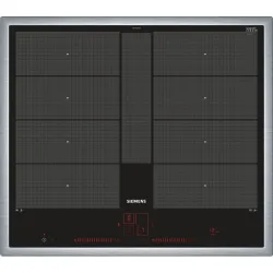 Siemens iq700 nero, acciaio inossidabile da incasso piano cottura a induzione 4 fornello(i)