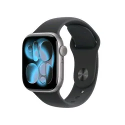 Aw s11 gps 42mm space grey aluminium case with black sport band - s/m
