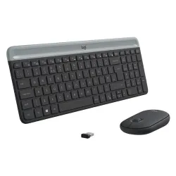 Logitech mk470 tastiera mouse incluso rf wireless qwerty us international grafite