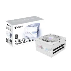 Gigabyte aorus elite p850w ice alimentatore - pcie 5.0, 80 plus platinum, design completamente modulare, ventola da 120 mm