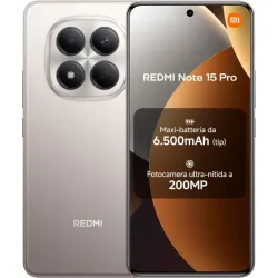 Xiaomi redmi note 15 pro 5g 12/512gb titanium dual sim - (garanzia italia - no brand)