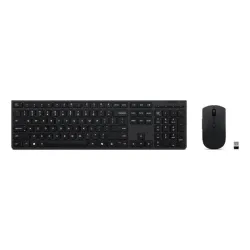 Lenovo 4x31r64328 tastiera mouse incluso ufficio rf senza fili + bluetooth tedesco nero