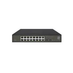 Levelone ges-2118 switch di rete gestito l2 gigabit ethernet (10/100/1000) nero