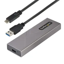 Startech.com box ssd m2 nvme - adattatore usb-c 10gbps a m.2 nvme/sata - case esterno usb-c (3.0/3.1) in alluminio per ssd m2