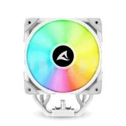 Sharkoon dissipatore ad aria 1x 120mm argb pwm fan, 5x copper pipes, direct touch, tdp 230w, effetto