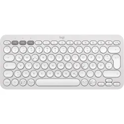 Logitech pebble keys 2 k380s tastiera universale rf senza fili + bluetooth qwertz tedesco bianco