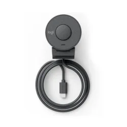 Logitech brio 305 webcam full hd 2mp con correzione dell`illuminazione microfoni con riduzione del rumore copriobiettivo usb-c compatibile con microsoft teams zoom google meet grafite