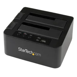 Startech.com docking station per hard disk a 2 slot - duplicatore standalone usb 3.0 (5 gbps)/esata per ssd/hdd sata iii