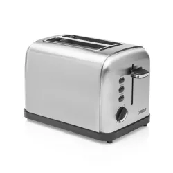 Princess style 2 scocca in acciaio inossidabile due vani corti e scaldavivande 950 w nero silver