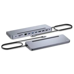 I-tec usb-c metal ergonomic 3x 4k display docking station power delivery 100w