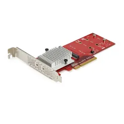 Startech.com adattatore x8 per due unit ssd pcie m.2 - pcie 3.0