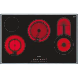 Siemens et845fcp1d piano cottura nero, acciaio inox da incasso ceramica 5 fornello(i)