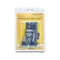 Delock pci express card 4 x serial, 1x parallel scheda di interfaccia e adattatore