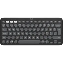 Logitech pebble keys 2 k380s tastiera rf senza fili + bluetooth qwerty danese, finlandese, norvegese, svedese grafite