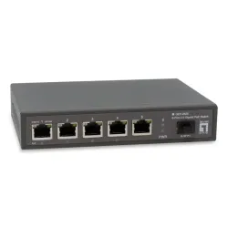 Levelone gep-0625 switch di rete non gestito 2.5g ethernet (100/1000/2500) supporto power over ethernet (poe) nero
