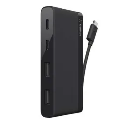 Belkin F4U090btBLK 5000 Mbit/s Nero (4-PORT USB-C TRAVEL HUB - 2XUSB A/2XUSB C B