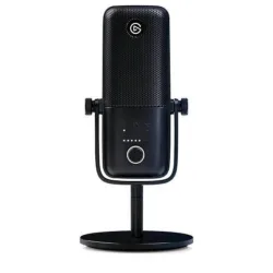 Elgato wave 3 microfono usb a condensatore e soluzione di mixaggio digitale tecnologia anti-clipping disattivazione audio capacitiva, streaming e podcasting nero