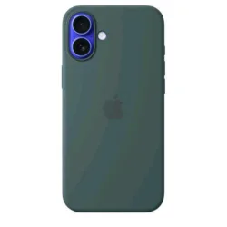 Apple iphone 16 plus silicone case magsafe lake green