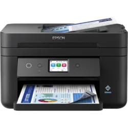 Epson workforce wf-2960dwf stampante multifunzione a4 a getto d`inchiostro (stampa fronte retro, scansione, copia, fax) display touch screen 6.1â? , adf, wifi, ethernet, stampa da mobile, airprint, nero