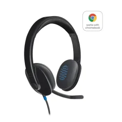 Logitech h540 cuffie con microfono cavo usb 1.8mt colore black garanzia italia