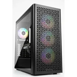 Cabinet atx midi tower cooler master e502-kgnn-saz elite 502 4 fan atx 2x3.5 2x2.5 usb3.0 4x120mm-argb noalim vetro laterale