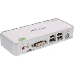 InLine KVM Switch, 2 porte, USB 3.0 DVI Audio, Hub USB 3.0, Kit cavi inclusi