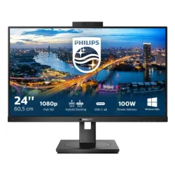 Philips 243b1jh/00 b-line 23.8 led ips full hd 16:9 75hz 4ms contrasto 1.000:1 hub usb hdmi displayport usb-c 100w altoparlanti incorporati nero