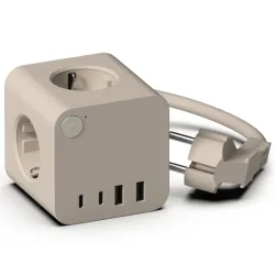 Kreafunk ampie wired (ivory sand) - hub di alimentazione multipresa shuko