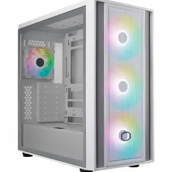 Cooler master masterbox 600 btf argb middle tower minitx/matx/atx/e-atx vetro temperato bianco