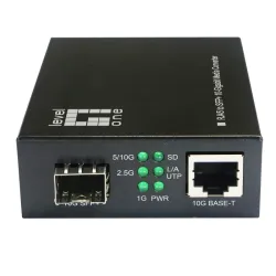 Levelone gvt-2051 convertitore multimediale di rete 10000 mbit/s nero