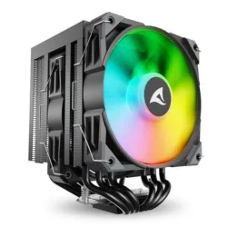 Sharkoon dissipatore ad aria 1x 120mm argb pwm fan, 1x 120mm pwm fan, 6x copper pipes, direct touch