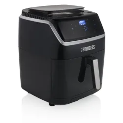 Princess 182080 steam aerofryer friggitrice ad aria senza olio con funzione vapore capacita` 6,5 litri potenza 1700 w schermo touch serbatoio acqua