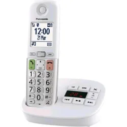 Panasonic kx-tgu430exw telefono cordless dect tasti grandi segreteria vivavoce compatibile con apparacchi acustici bianco