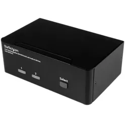 Startech.com switch kvm a 2 porte displayport per doppio monitor - 4k 60hz