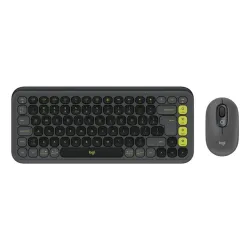 Logitech 920-013140 tastiera mouse incluso universale bluetooth qwerty us international granito, verde