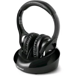 Meliconi hp600 pro cuffia tv wireless universale con base di ricarica ed ingresso audio analogico e digitale nero