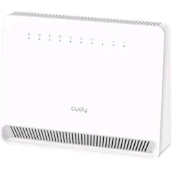 Cudy lt500e 4g modem router 4g lte cat 4 con slot per scheda sim, ac1200 wi-fi dual band 2.4/5ghz openvpn, wireguard, ipsec, client vpn, antenne interne, mesh bianco