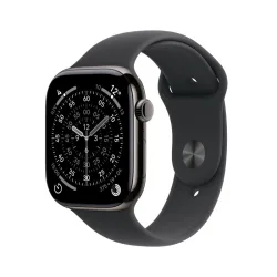 Aw s11 gps+cellular 42mm slate titanium case with black sport band - s/m