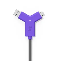 Logitech switch trasmettitore e ricevitore av nero-viola