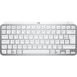 Logitech mx keys mini tastiera ufficio rf senza fili + bluetooth zerty francese grigio