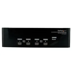 Startech.com switch kvm doppio monitor vga dvi 4 porte usb con audio e hub usb 2.0
