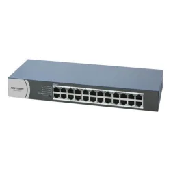 Switch hikvision 24p lan gigabit 10/100/1000mbps rj45 19inch case metallico rackmountable ds-3e0524r-o